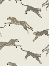 Scalamandre Leaping Cheetah Cotton Print Dune Fabric