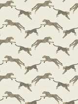 Scalamandre Leaping Cheetah Cotton Print Dune Fabric