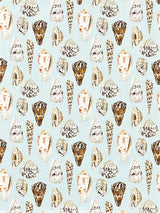 Scalamandre Coquina | Outdoor Multi On Sea Blue Fabric