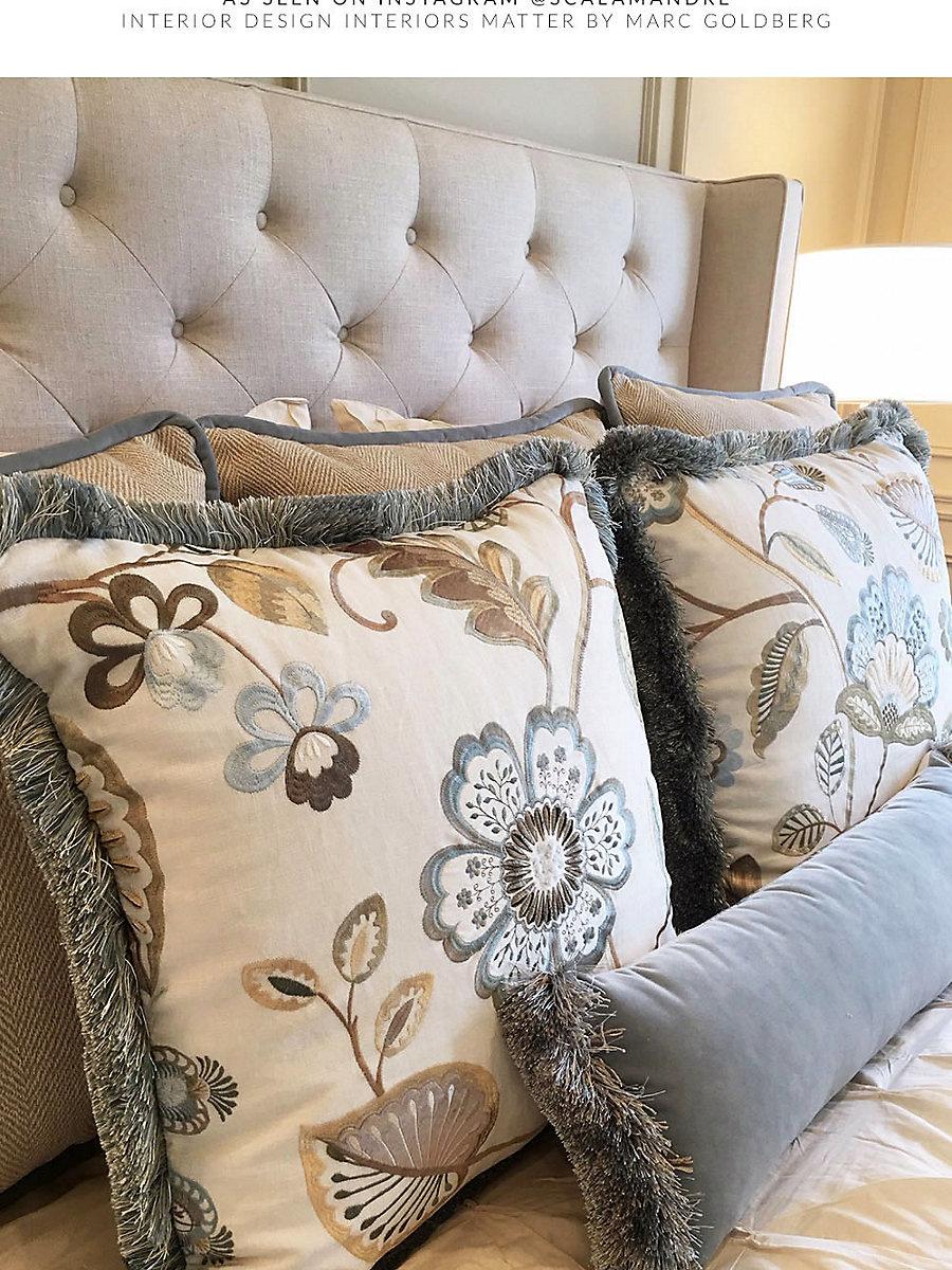 Scalamandre Willowood Embroidery Summer Sage Fabric