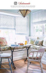 Scalamandre Willow Vine Embroidery Aquamarine Fabric