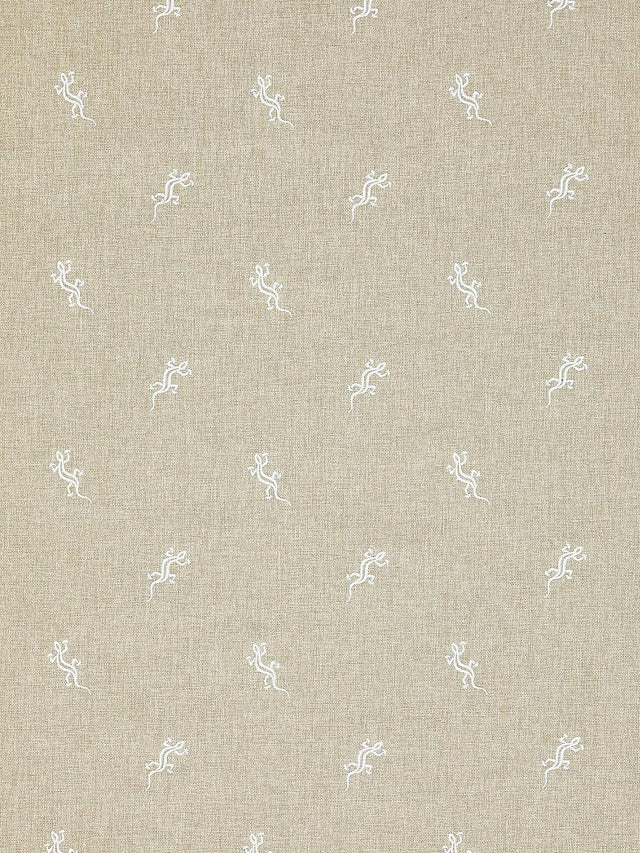 Scalamandre Gecko Embroidery | Outdoor Limestone Fabric