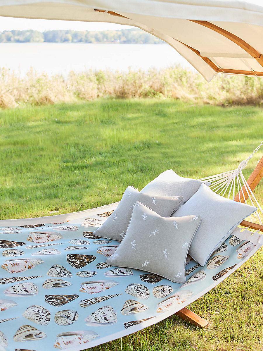 Scalamandre Gecko Embroidery | Outdoor Limestone Fabric