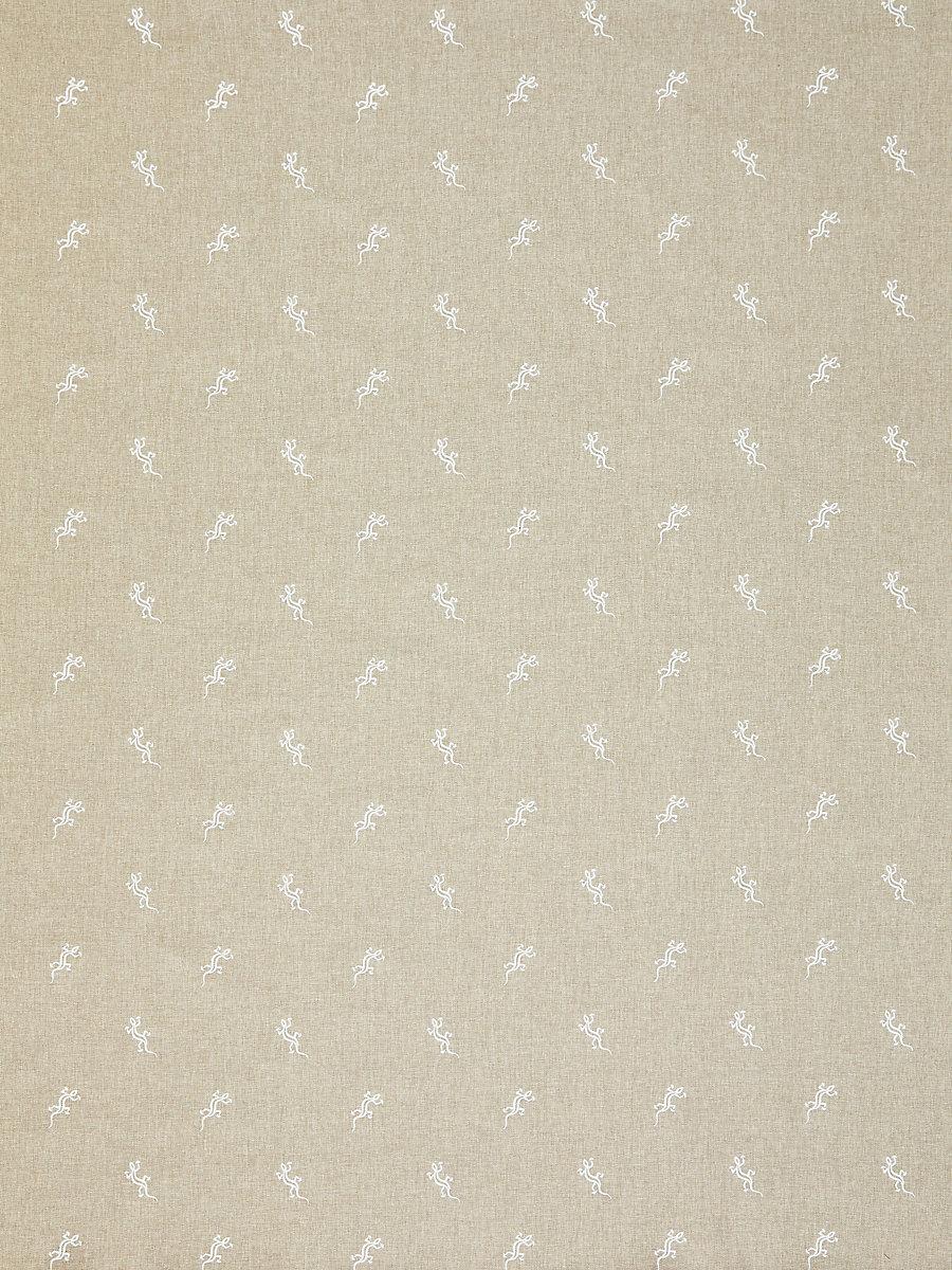 Scalamandre Gecko Embroidery | Outdoor Limestone Fabric