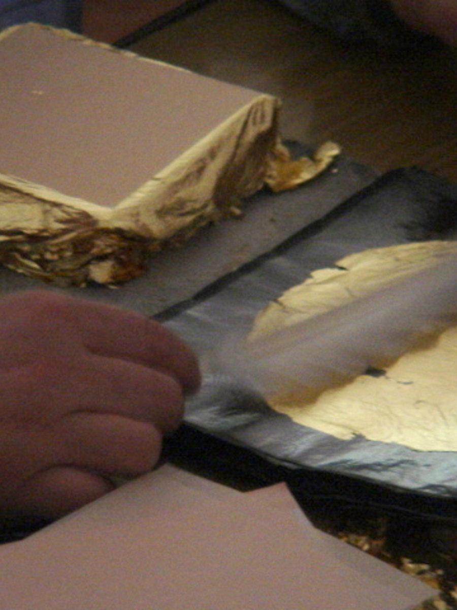 Scalamandre Gold Leaf Gold Metal Wallpaper