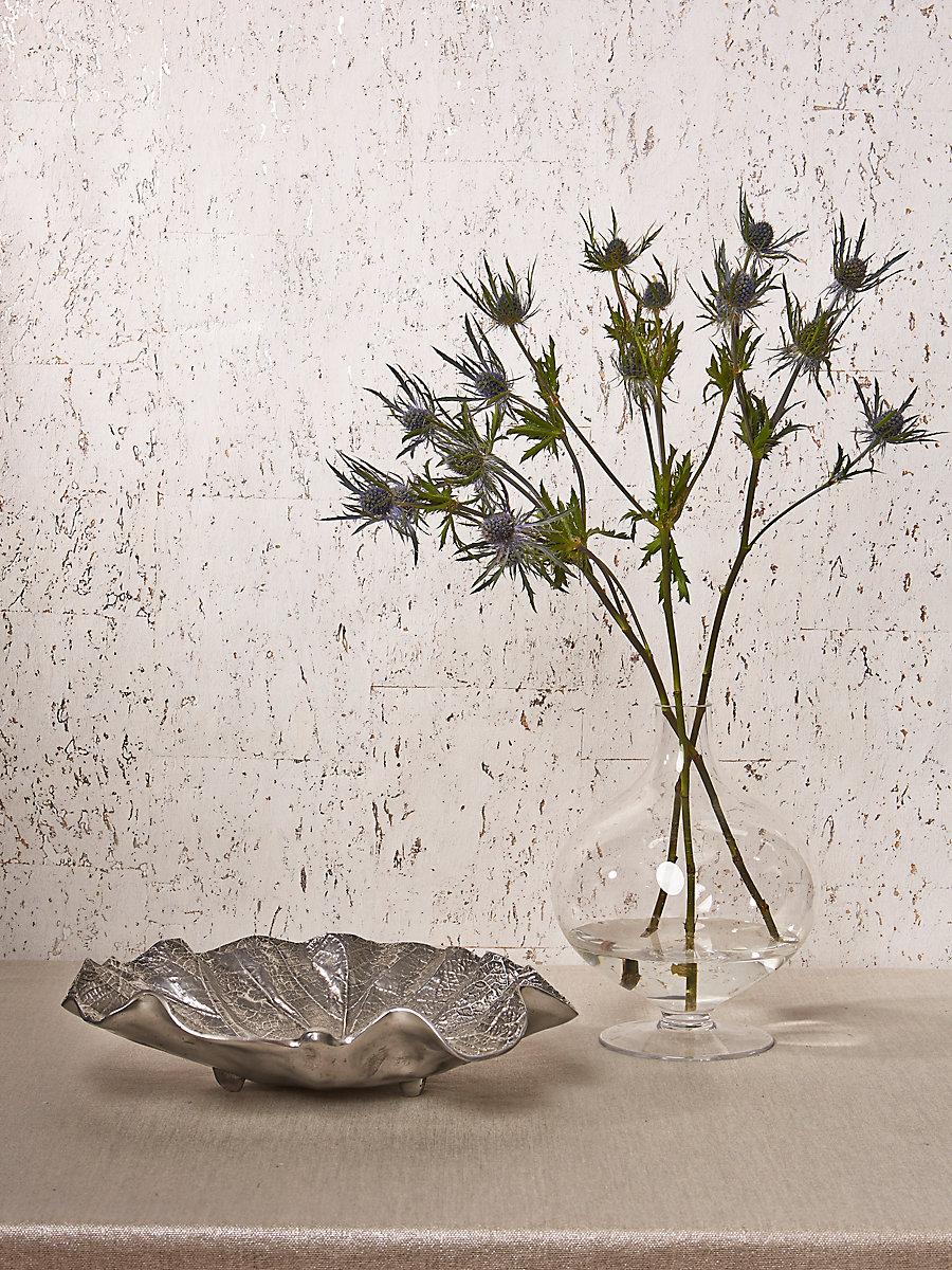 Scalamandre Metal Cork White Birch Wallpaper