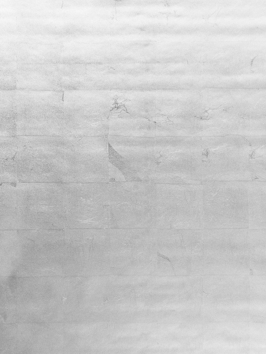 Scalamandre Silver Leaf Silver Metal Wallpaper