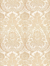 Scalamandre Luciana Damask Print Sand Wallpaper