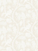 Scalamandre Balinese Peacock Alabaster Wallpaper