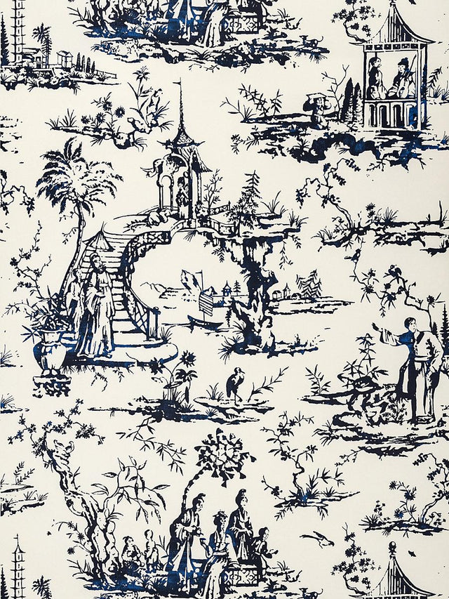 Scalamandre Summer Palace Porcelain Wallpaper