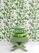 Scalamandre Shantung Garden Bloom Wallpaper