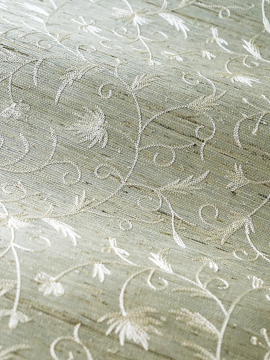 Scalamandre Olivia Embroidered Grasscloth Winter Wheat Wallpaper