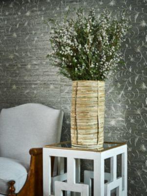 Scalamandre Olivia Embroidered Grasscloth Winter Wheat Wallpaper