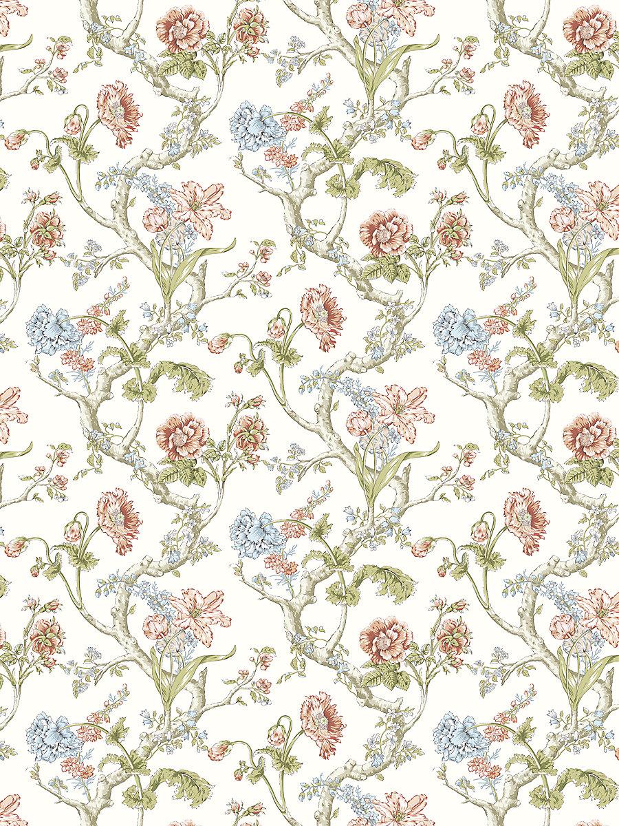 Scalamandre Andrew Jackson Floral Countryside Wallpaper