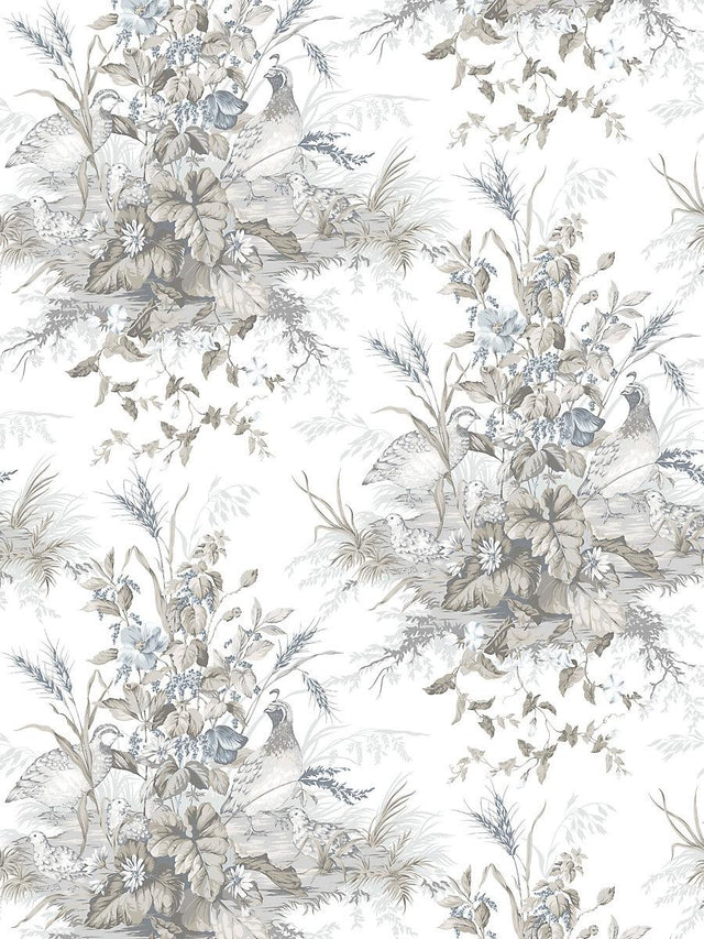 Scalamandre Edwin'S Covey Grisaille Wallpaper