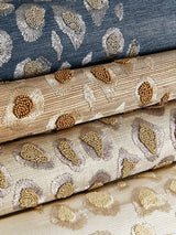 Scalamandre Catwalk Embellished Grasscloth Pearl Wallpaper