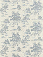 Scalamandre Katsura Embroidered Toile Sky Wallpaper