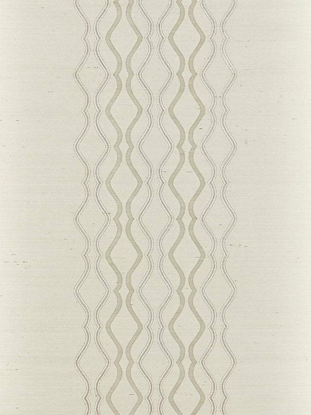 Scalamandre Valentina Embellished Sisal Frost Wallpaper