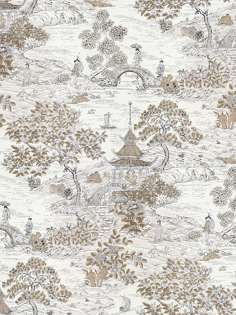 Scalamandre Satomi | Wallcovering Pewter Wallpaper
