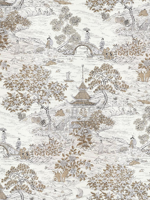 Scalamandre Satomi | Wallcovering Pewter Wallpaper