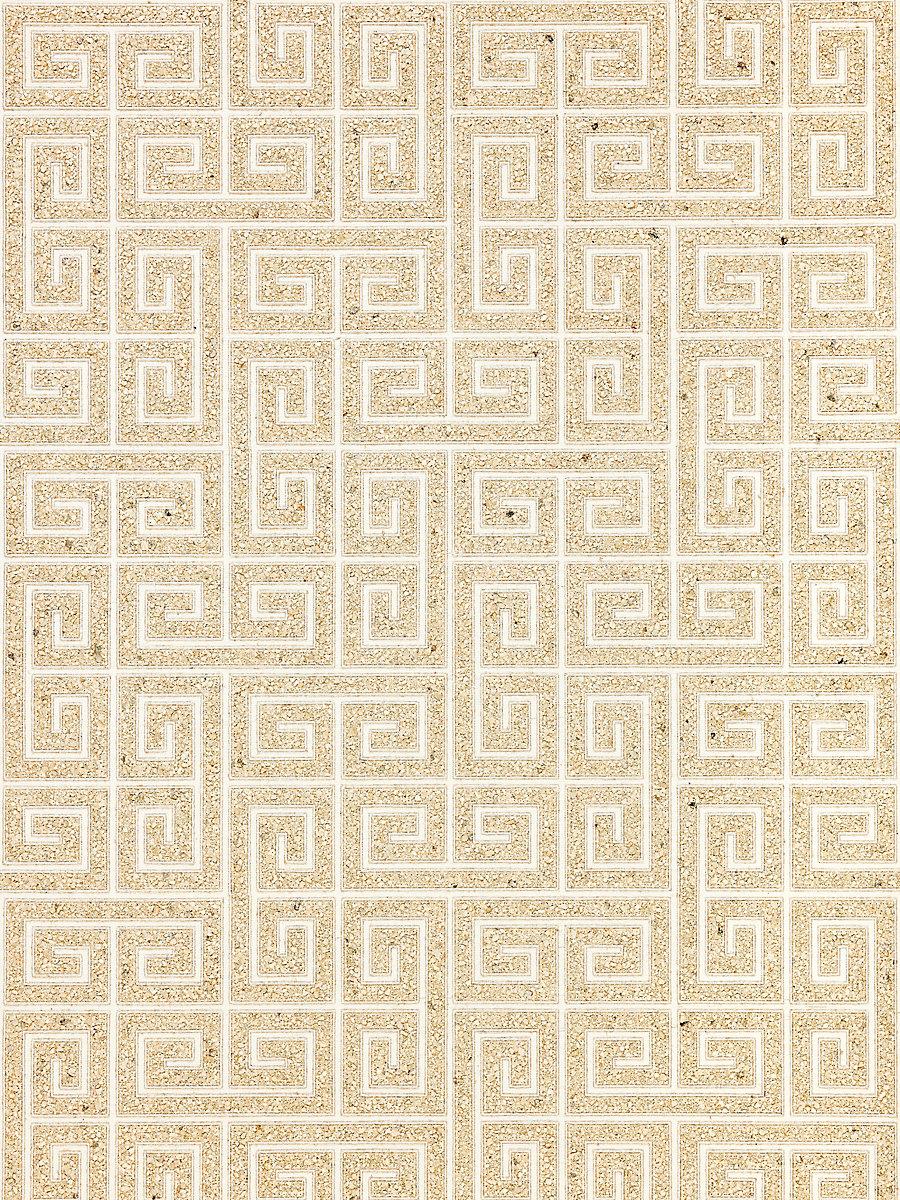 Scalamandre Fret Mosaic Grasscloth Sand Wallpaper