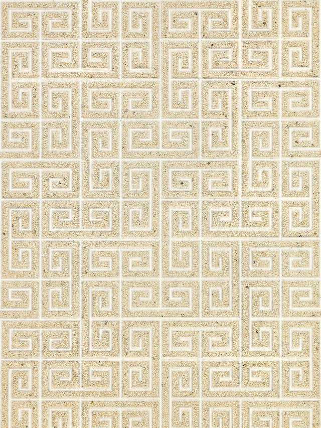 Scalamandre Fret Mosaic Grasscloth Sand Wallpaper