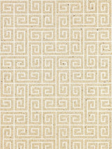 Scalamandre Fret Mosaic Grasscloth Sand Wallpaper