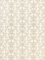 Scalamandre Saxony Scroll Wallcovering Latte Wallpaper