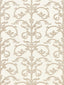 Scalamandre Saxony Scroll Wallcovering Latte Wallpaper