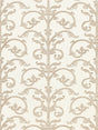 Scalamandre Saxony Scroll Wallcovering Latte Wallpaper