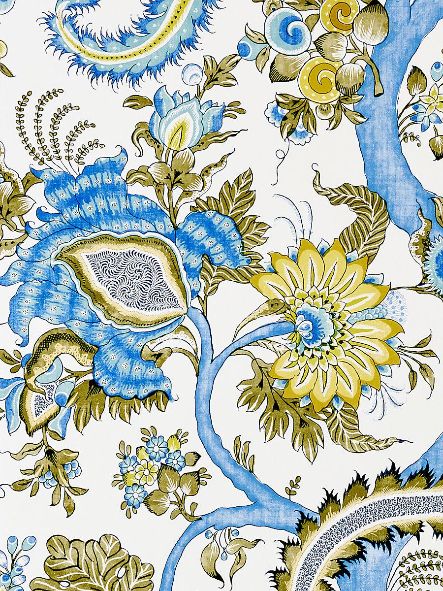 Scalamandre Metropolitan Palampore Sky And Sunlight Wallpaper