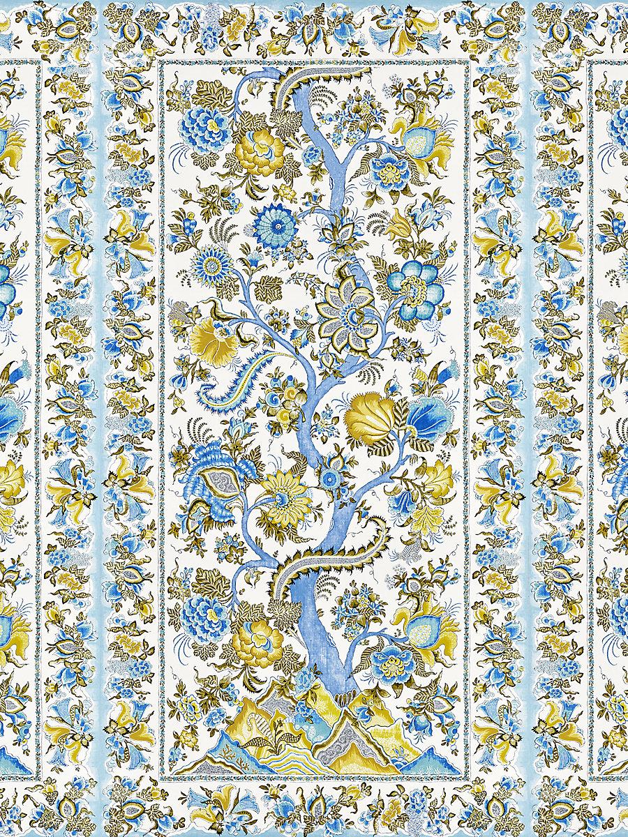 Scalamandre Metropolitan Palampore | Mural Sky And Sunlight Wallpaper