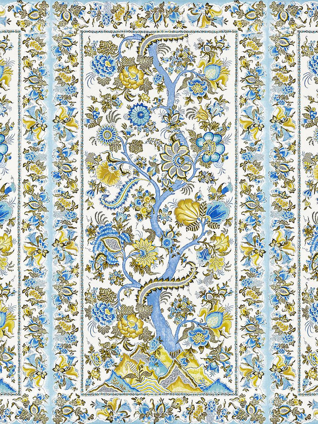 Scalamandre Metropolitan Palampore | Mural Sky And Sunlight Wallpaper