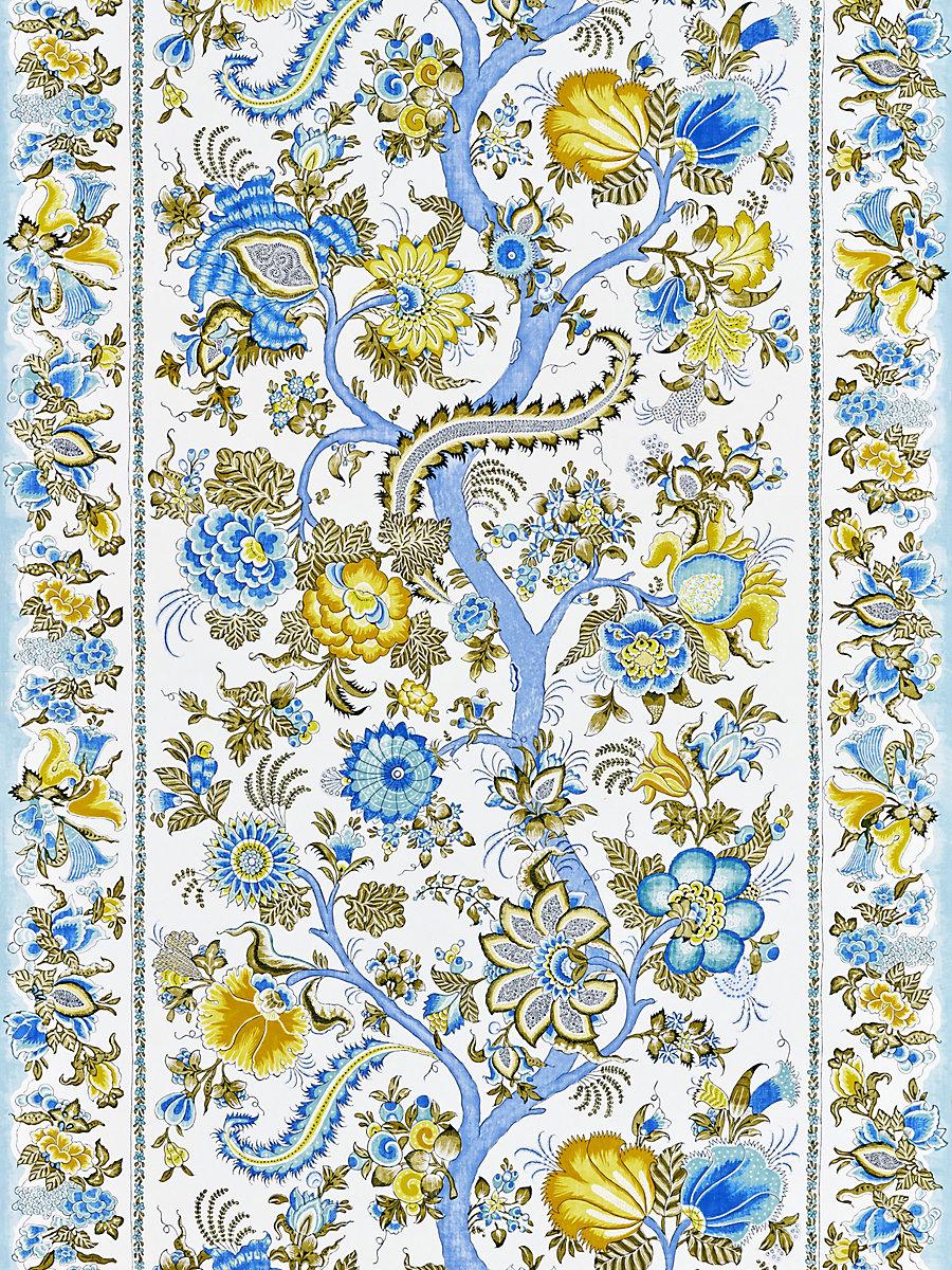 Scalamandre Metropolitan Palampore | Mural Sky And Sunlight Wallpaper