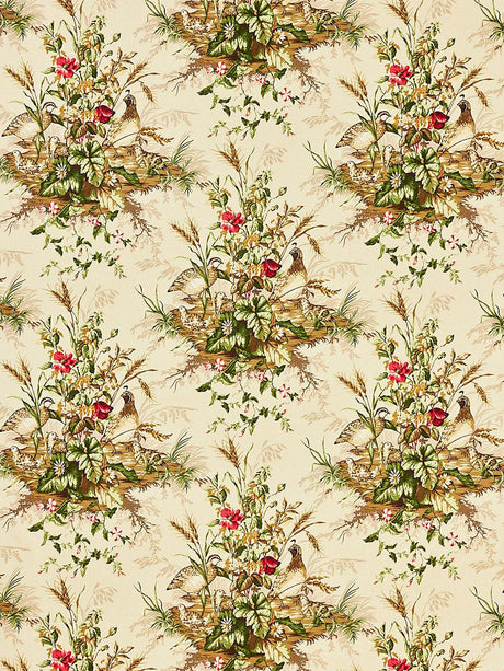 Scalamandre Edwin'S Covey Linen Print Multi On Sisal Fabric