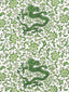 Scalamandre Chi'En Dragon Linen Print Jade Fabric