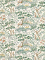 Scalamandre Kelmescott Hand Block Print Leaf On Ivory Fabric