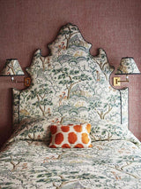 Scalamandre Kelmescott Hand Block Print Leaf On Ivory Fabric