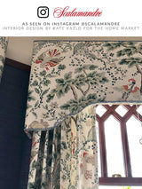 Scalamandre Kelmescott Hand Block Print Leaf On Ivory Fabric