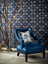 Scalamandre Shenyang Linen Print Porcelain Fabric