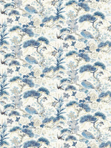 Scalamandre Shenyang Linen Print Porcelain Fabric