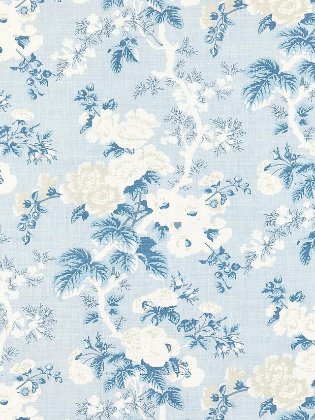 Scalamandre Ascot Linen Print Sky Fabric