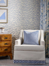 Scalamandre Ascot Linen Print Sky Fabric