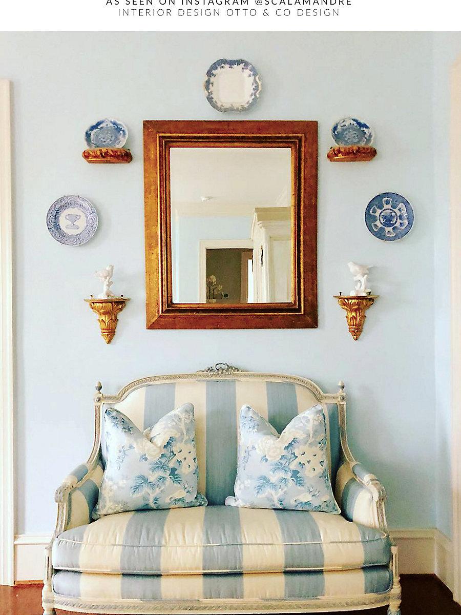 Scalamandre Ascot Linen Print Sky Fabric