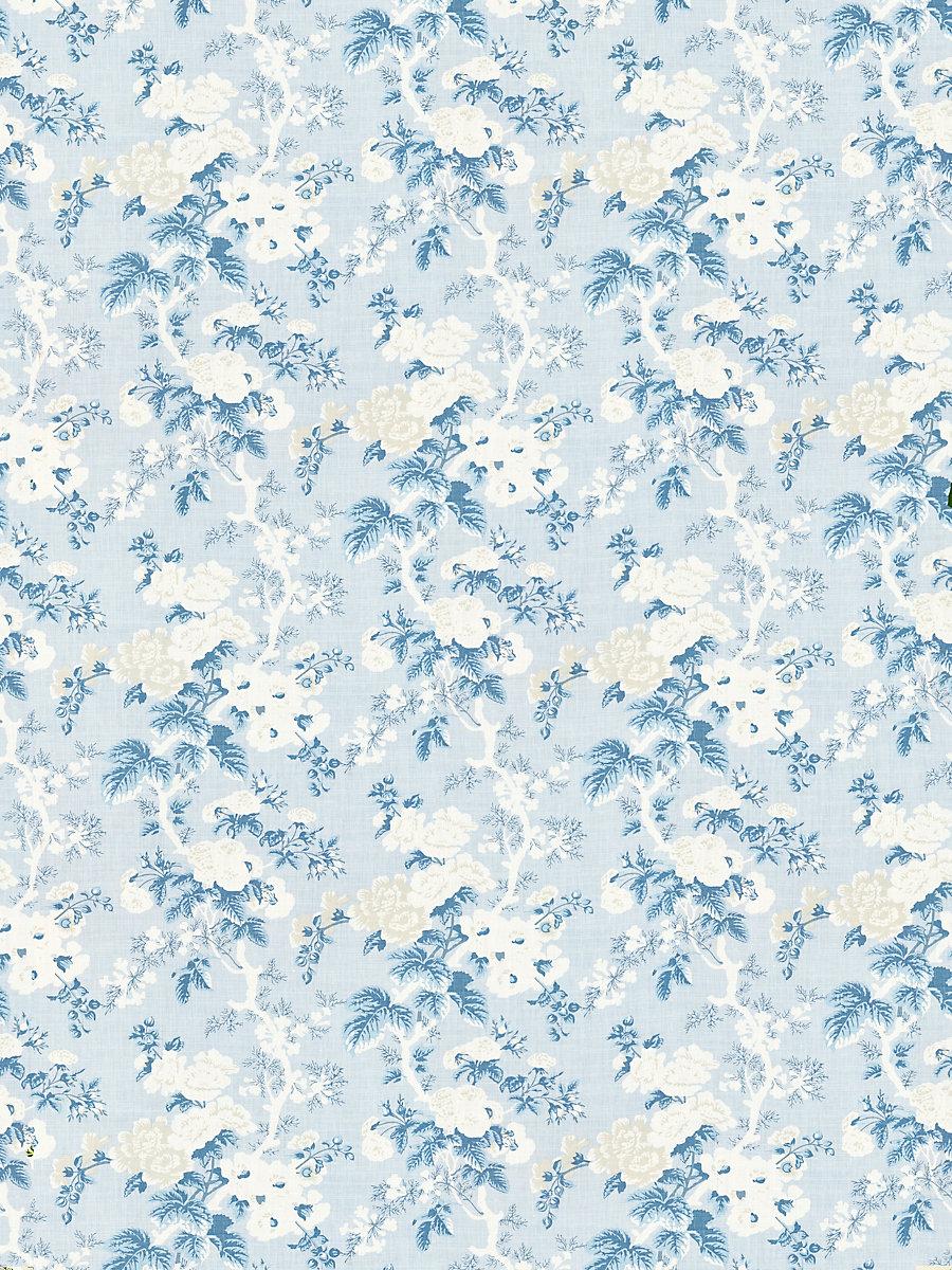 Scalamandre Ascot Linen Print Sky Fabric