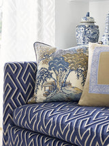 Scalamandre Sea Of Trees Print Blue Ridge Fabric