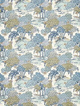 Scalamandre Sea Of Trees Print Blue Ridge Fabric
