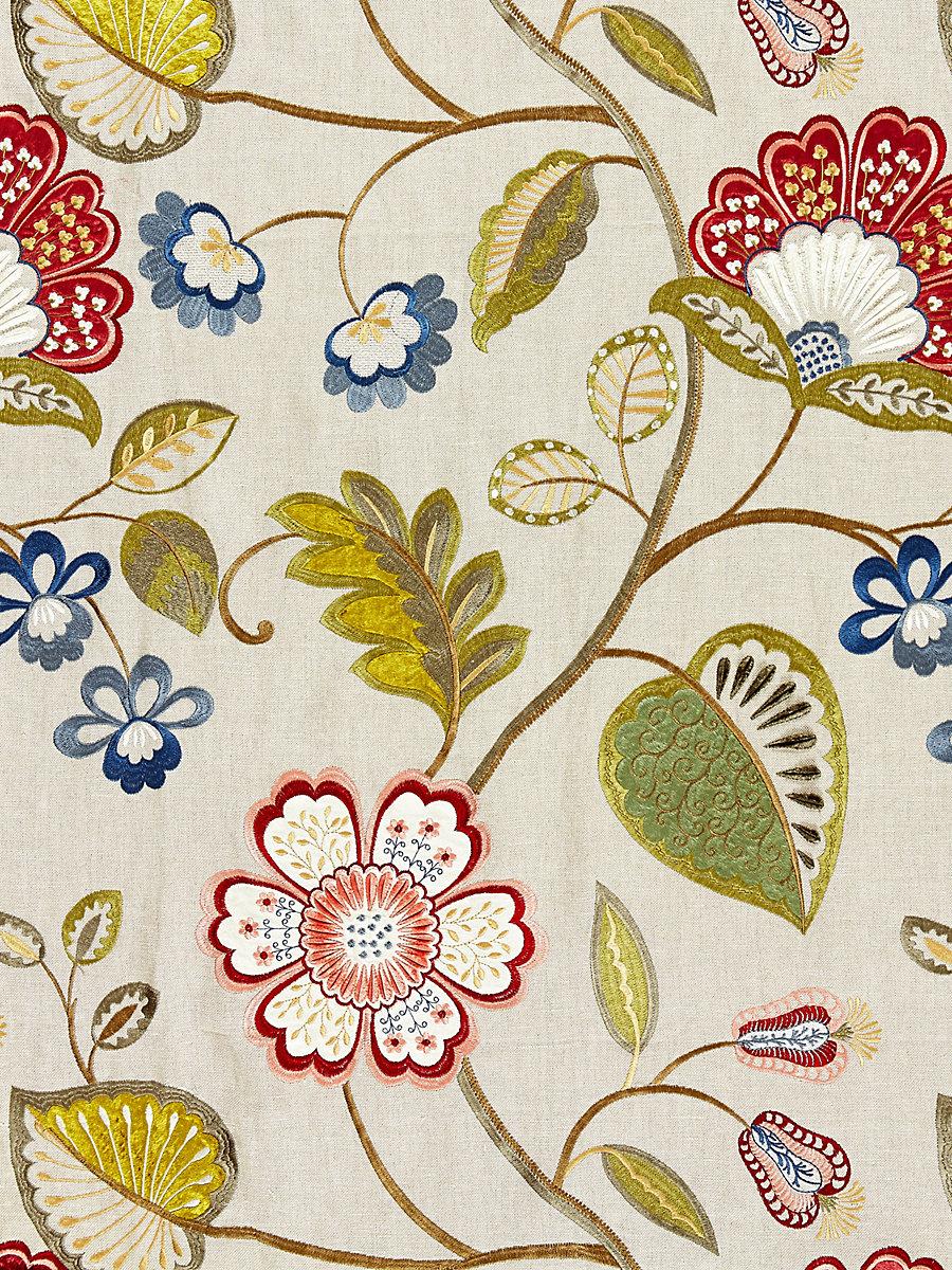 Scalamandre Willowood Embroidery Bloom Fabric