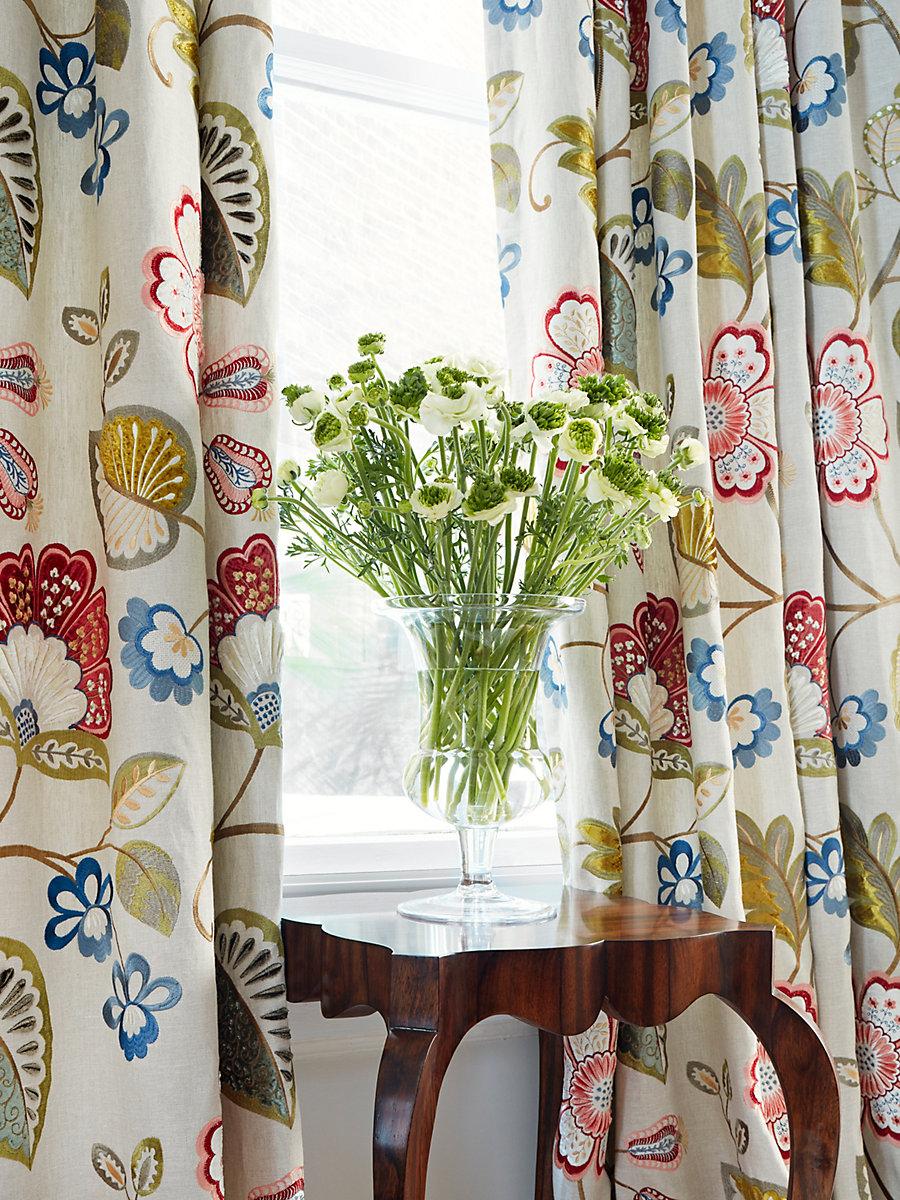 Scalamandre Willowood Embroidery Bloom Fabric