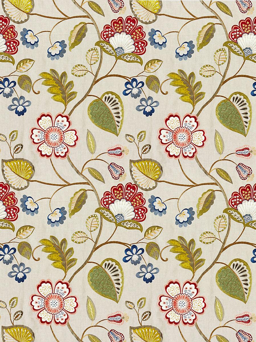 Scalamandre Willowood Embroidery Bloom Fabric